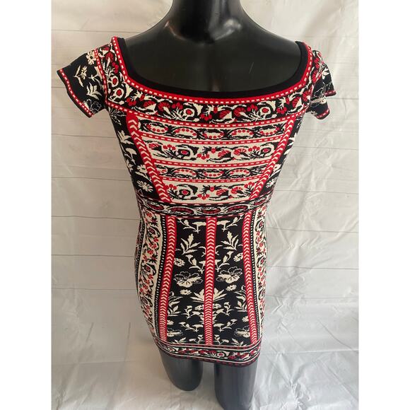 Chelsea & Violet Anthropologie Dress  Aztec Tapestry Stretch Bodycon Small # - Picture 1 of 9